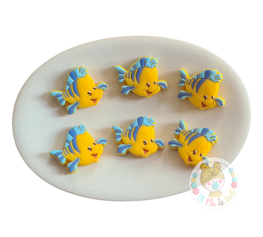 Flounder from Little Marmaid Silicone Beads