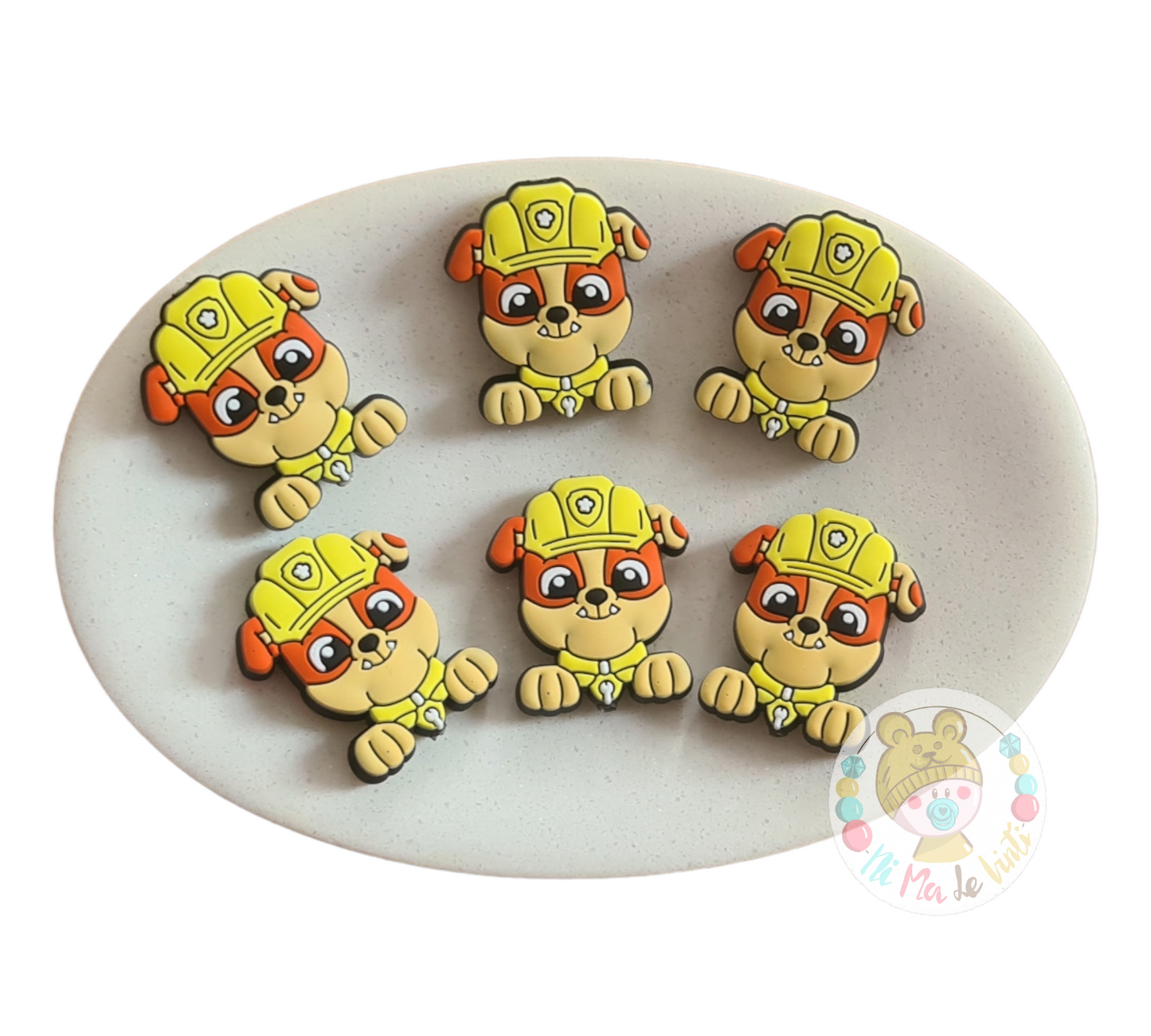 Rubble from Paw Patrol Silicone Beads