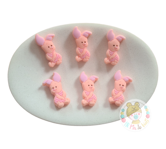 Piglet from Winnie the Pooh Silicone Beads