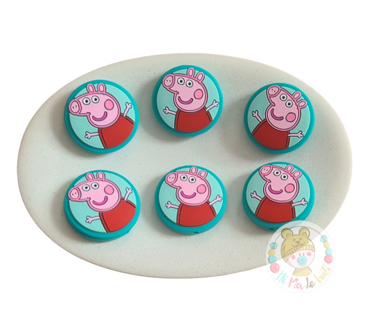 Peppa Pig Silicone Beads