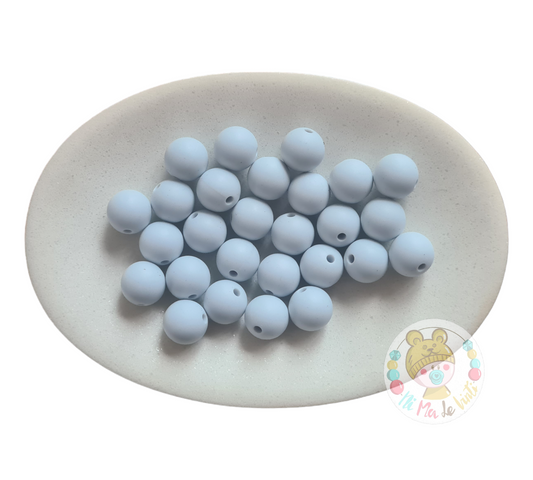 Creamy Light Blue 12mm Beads