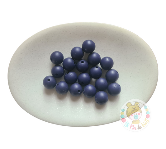 Dark Navy Blue 12mm Beads