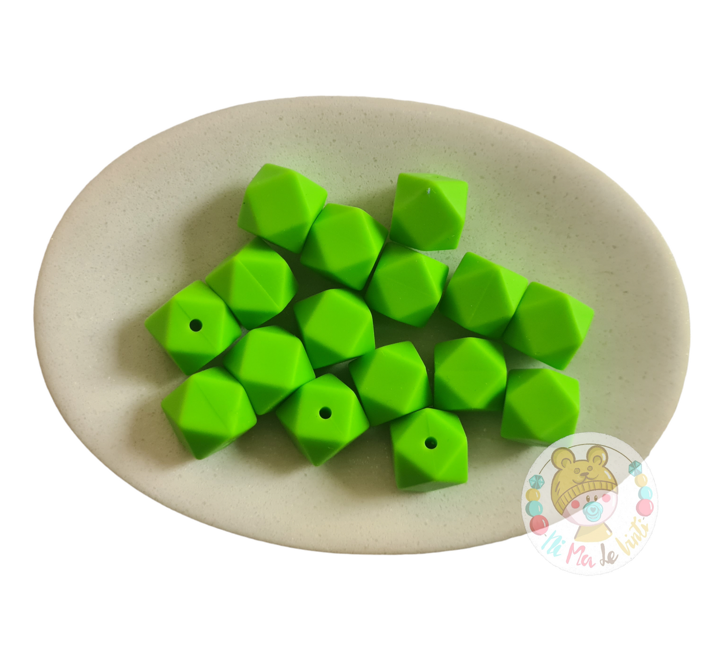 14mm Hexagon beads