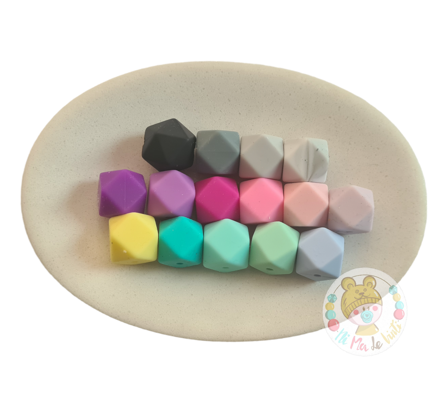 14mm Hexagon beads