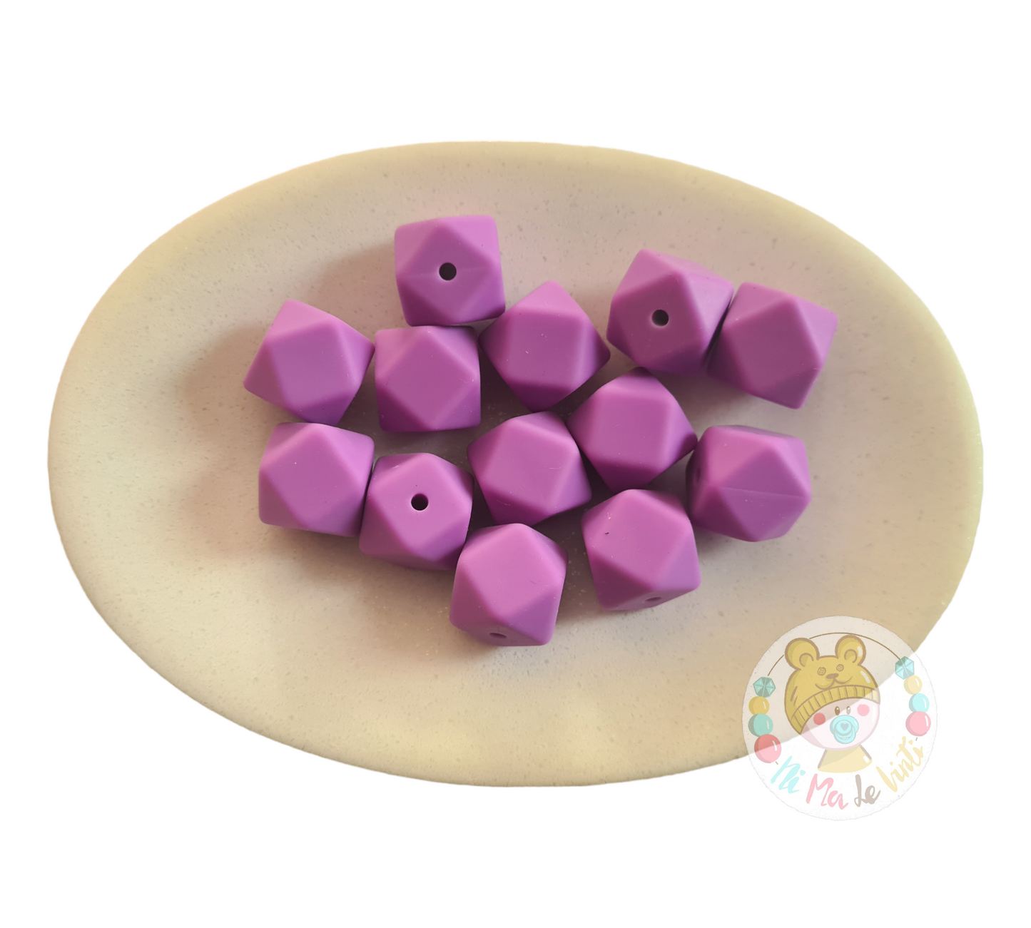 14mm Hexagon beads