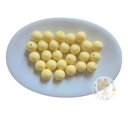 Cream Yellow 12mm Beads