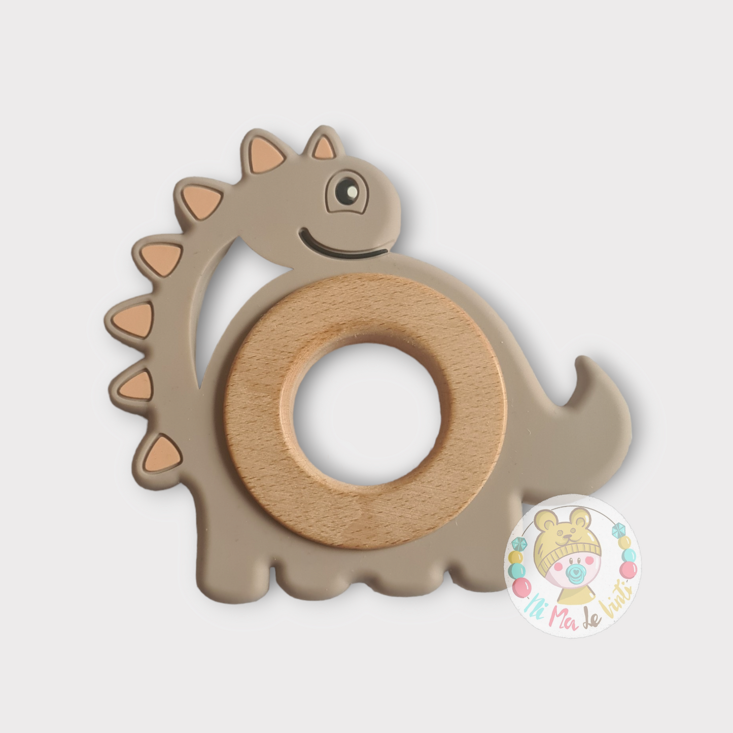 Dinosaur Wooden/Silicone Teether