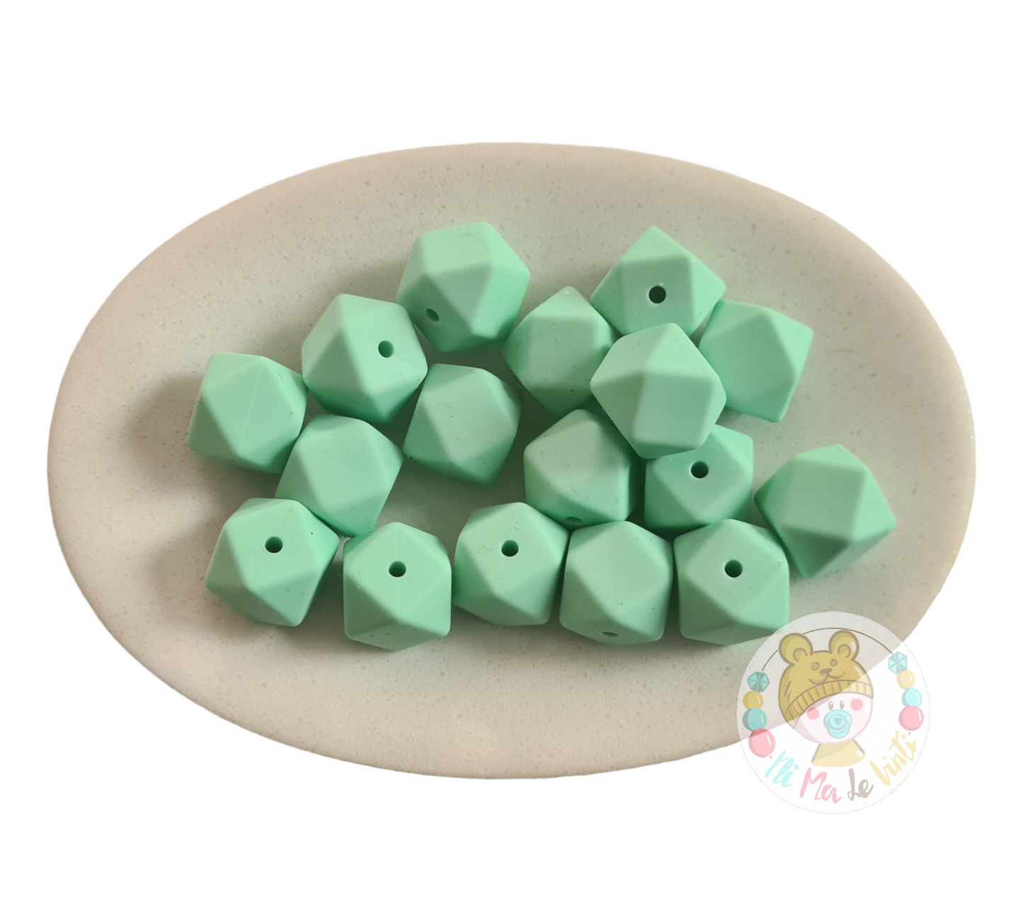 14mm Hexagon beads