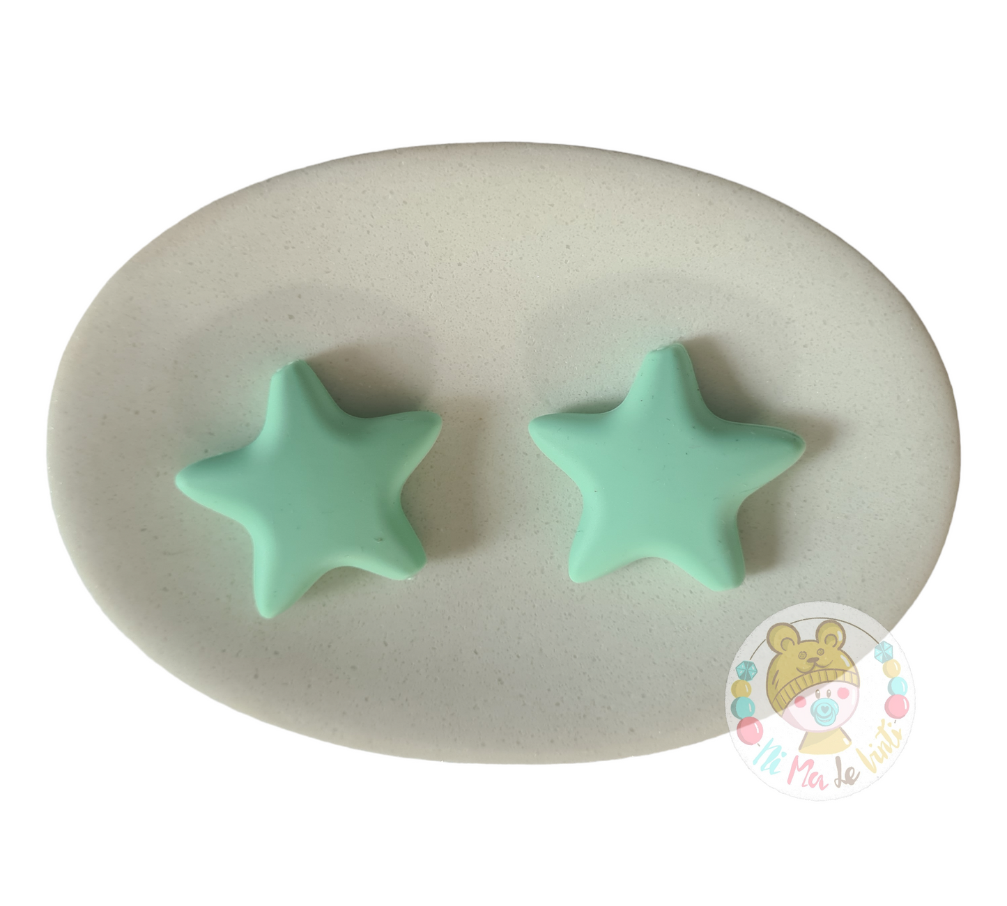 Large stars silicone beads