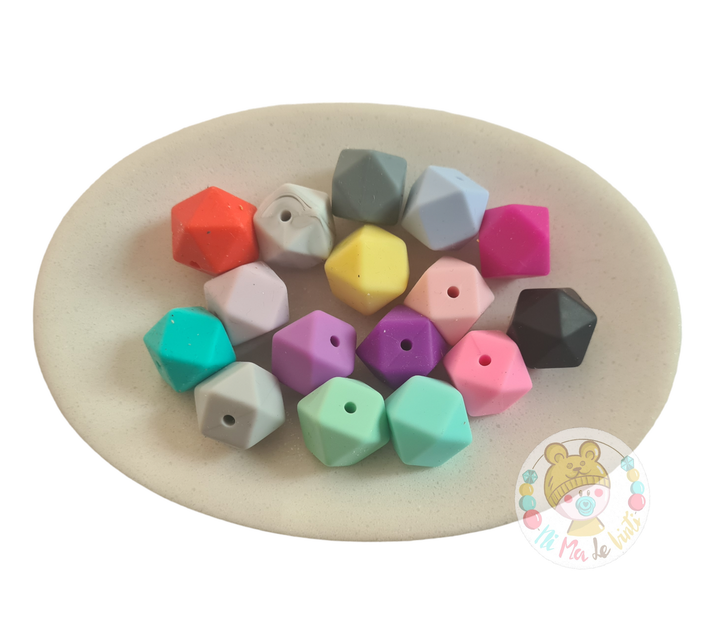 14mm Hexagon beads