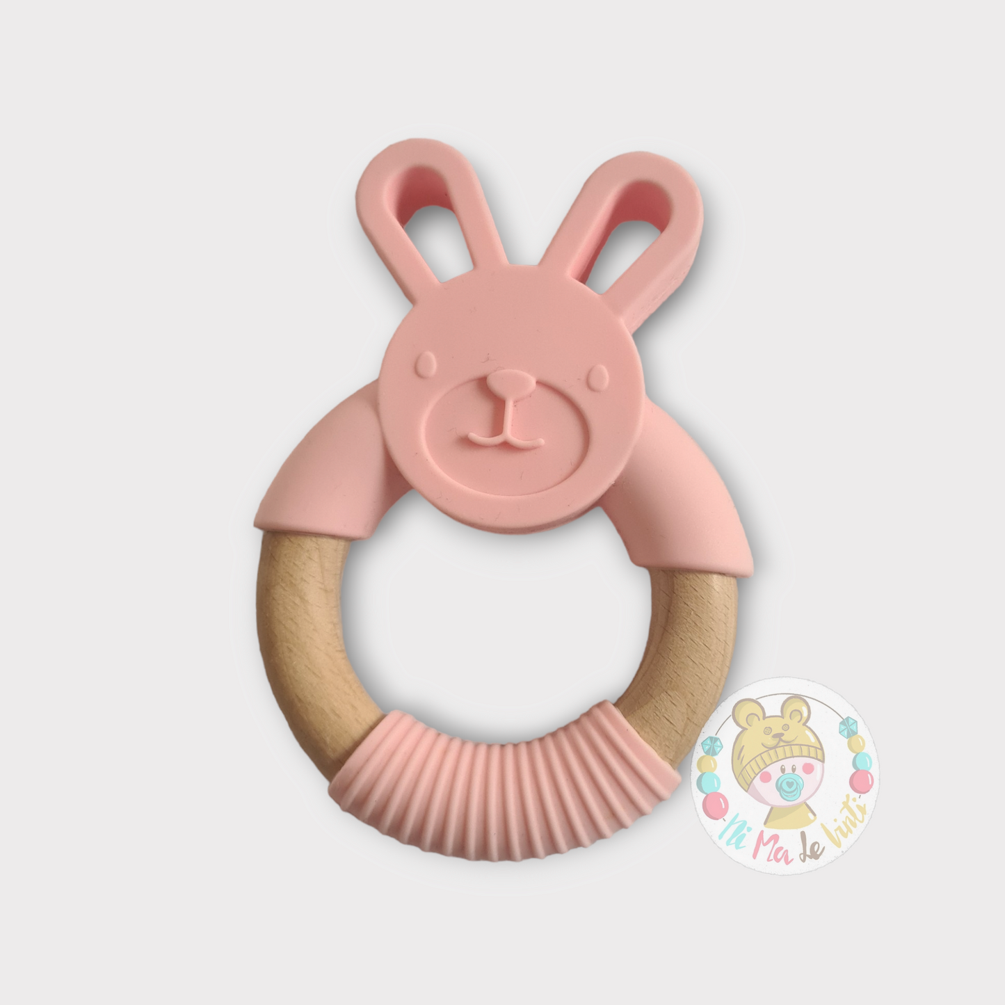 Bunny Silicone / wooden teether