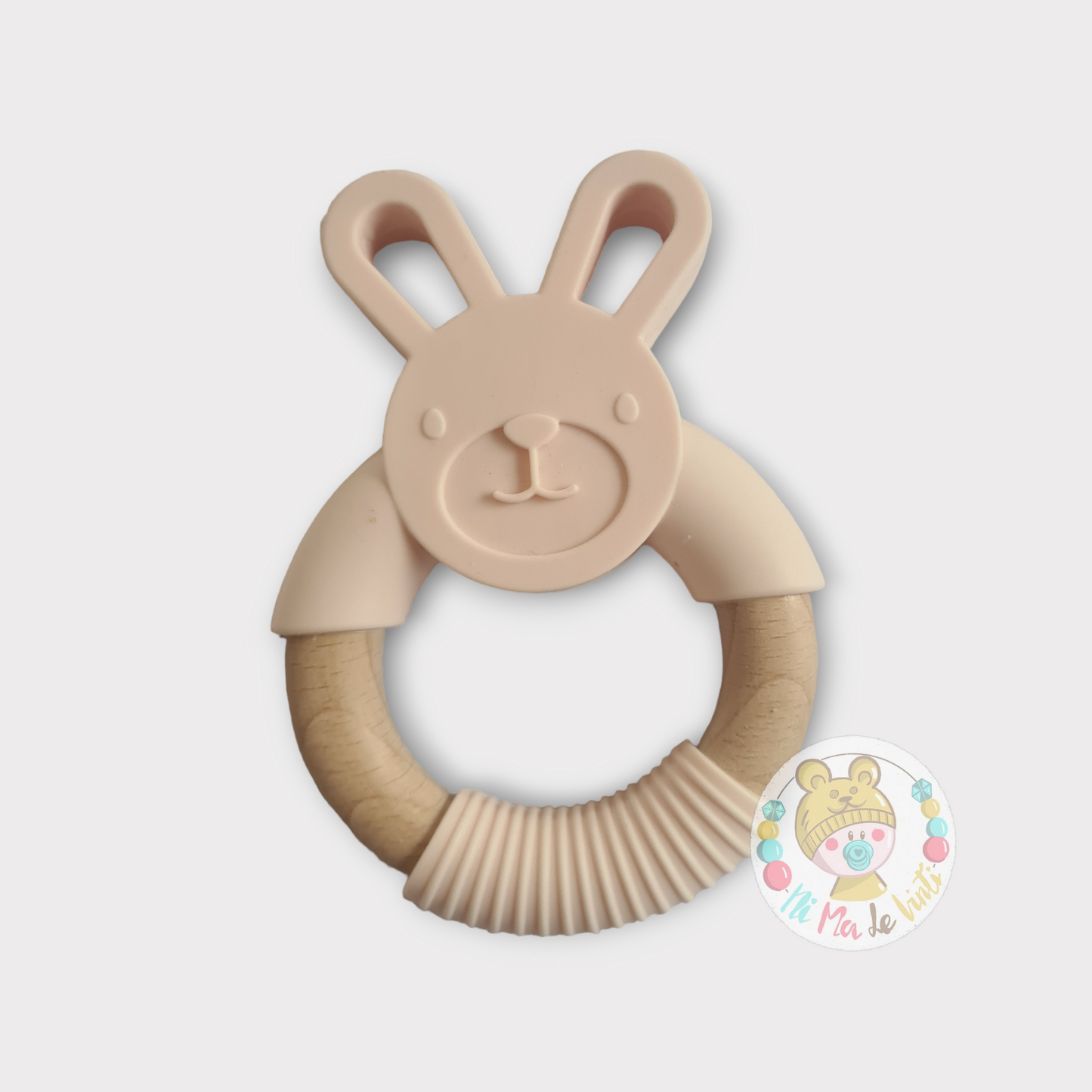 Bunny Silicone / wooden teether
