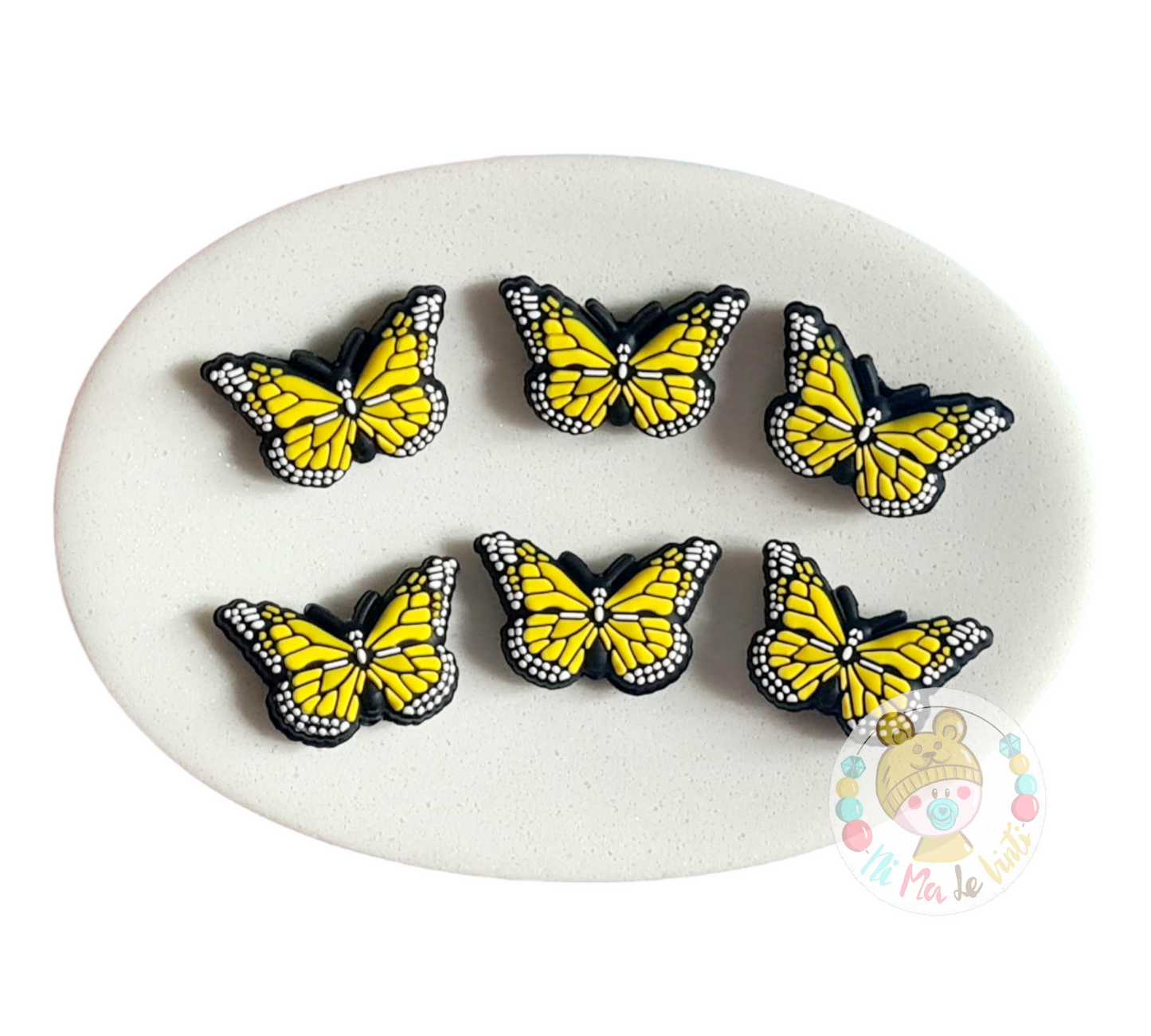Butterfly Focal Silicone Beads
