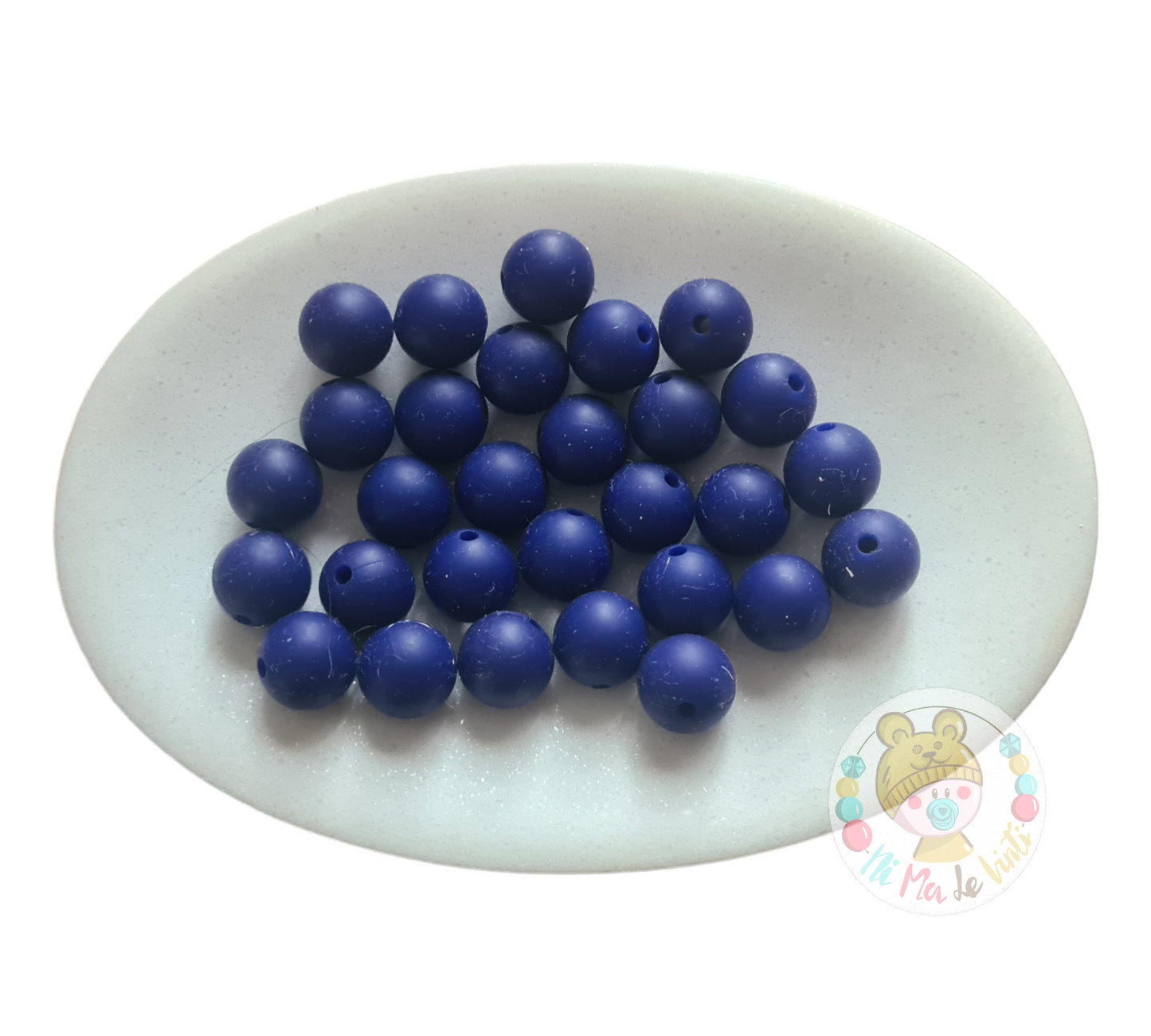 Navy Blue 12mm Beads