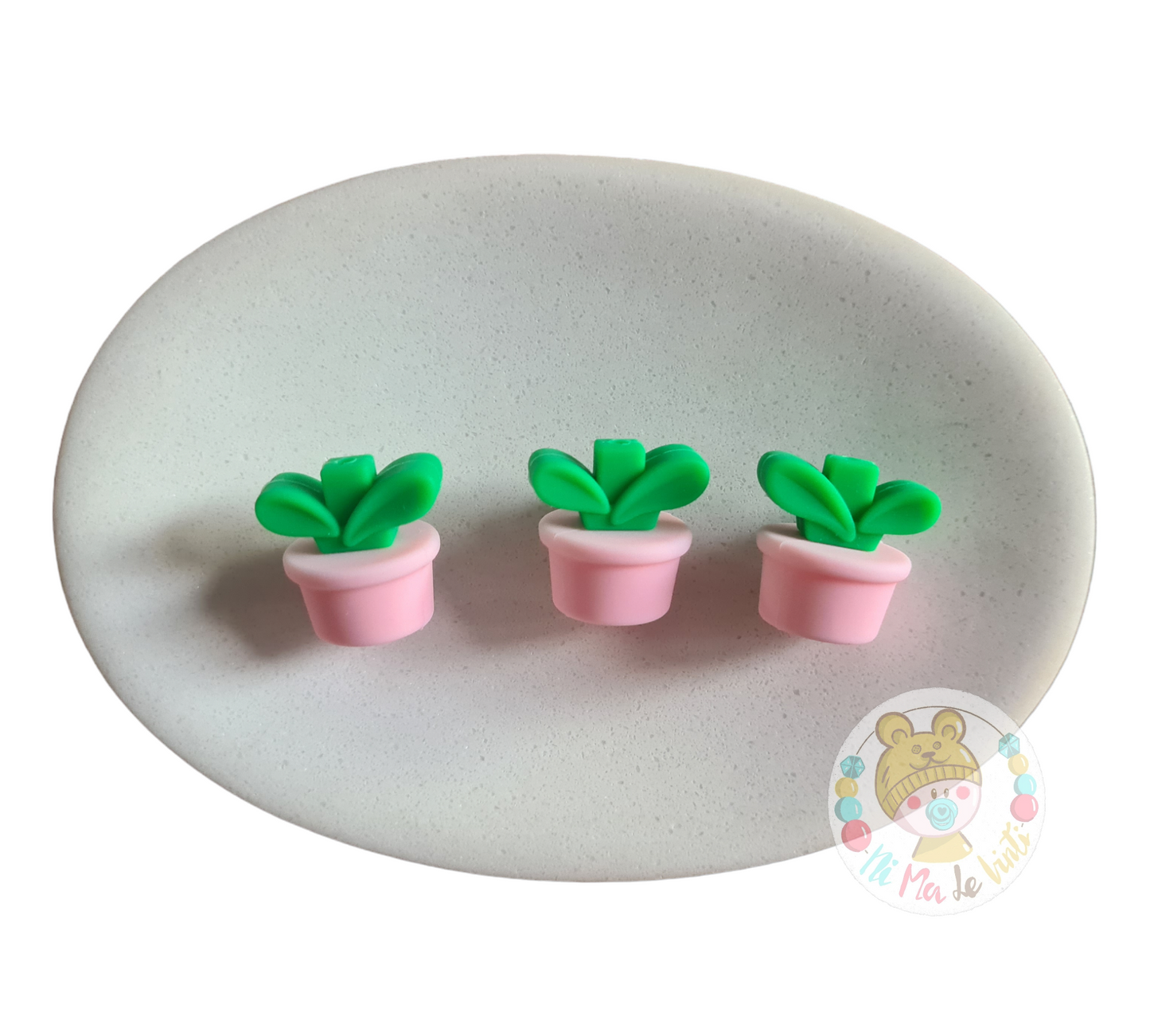 Flower Pot Silicone Beads
