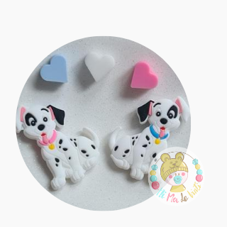 Special Silicone Bead Set with Dalmatian Dogs