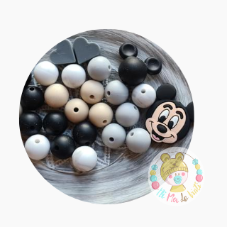 Special Silicone Beads Set with Mickey Mouse