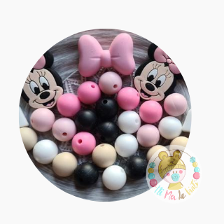 Special Silicone  Bead Set with Minnie Mouse